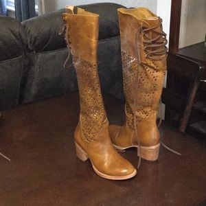 Freebird eyelet cutout boots